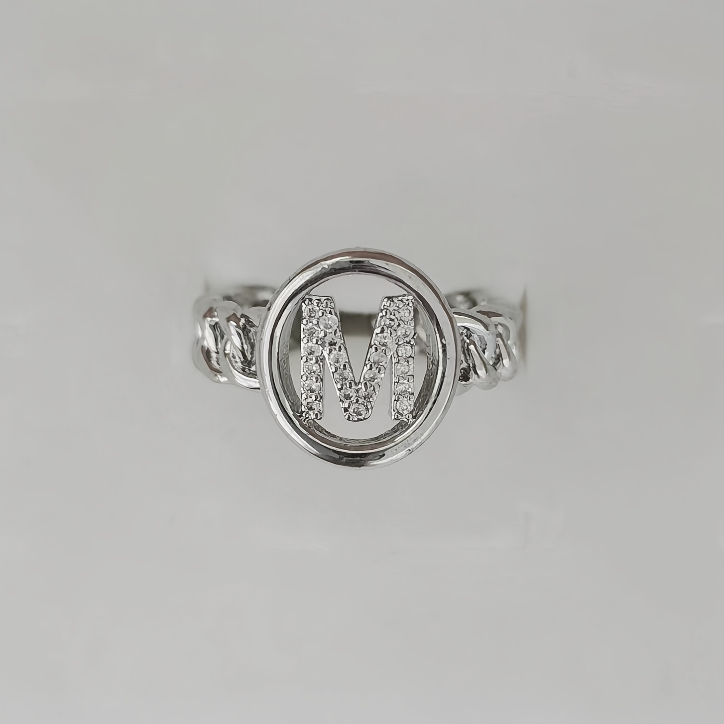 Chain Letter Set with Zirconium Ring for Women