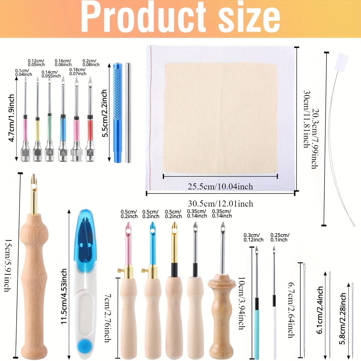 35pcs Adjustable Punch Needle Set for Embroidery