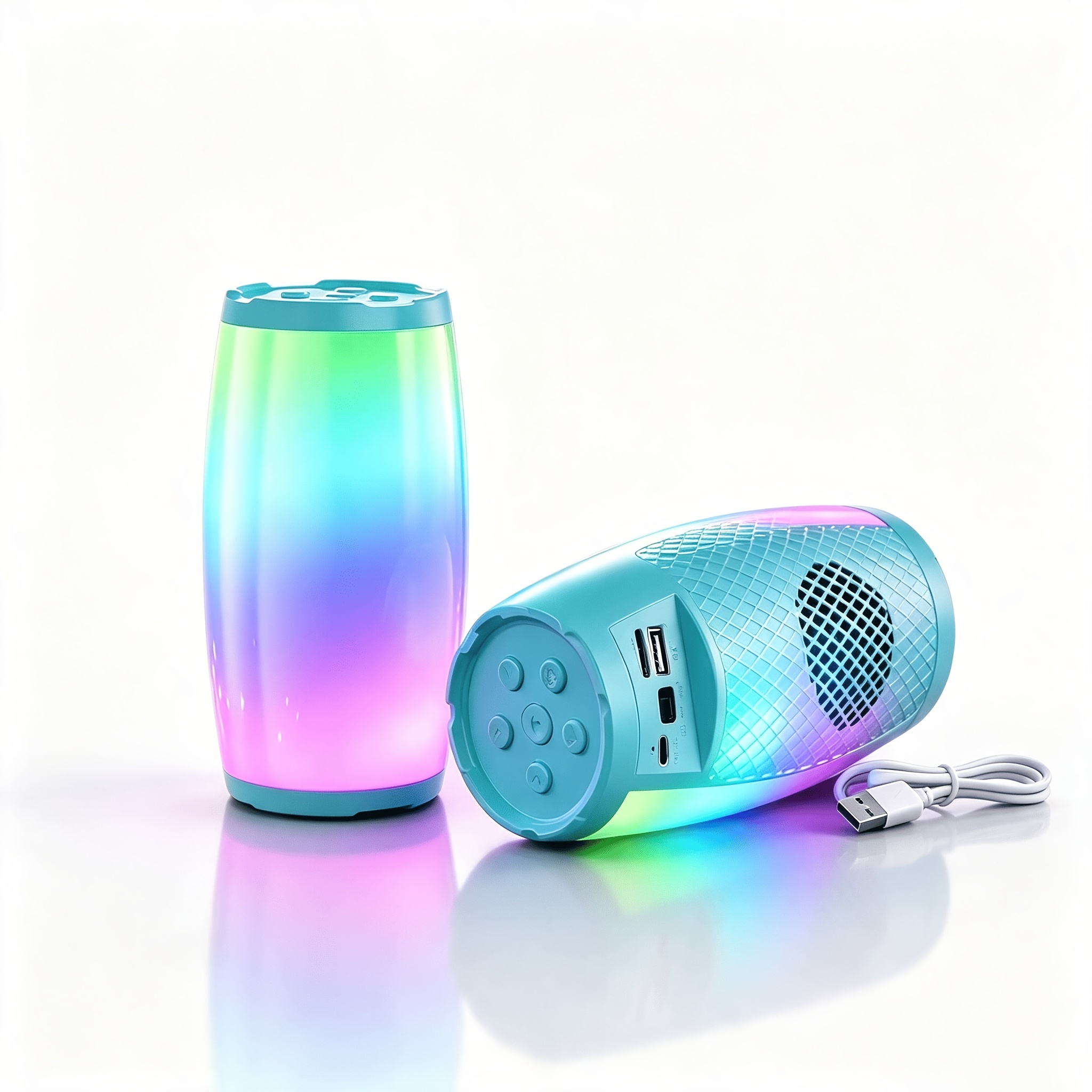 TEMU Portable Wireless Wireless , 500mah Long-lasting Battery, Outdoor Large Speaker Cool Rgb Lighting High-definition Sturdy, Abs Shell Usb Charging