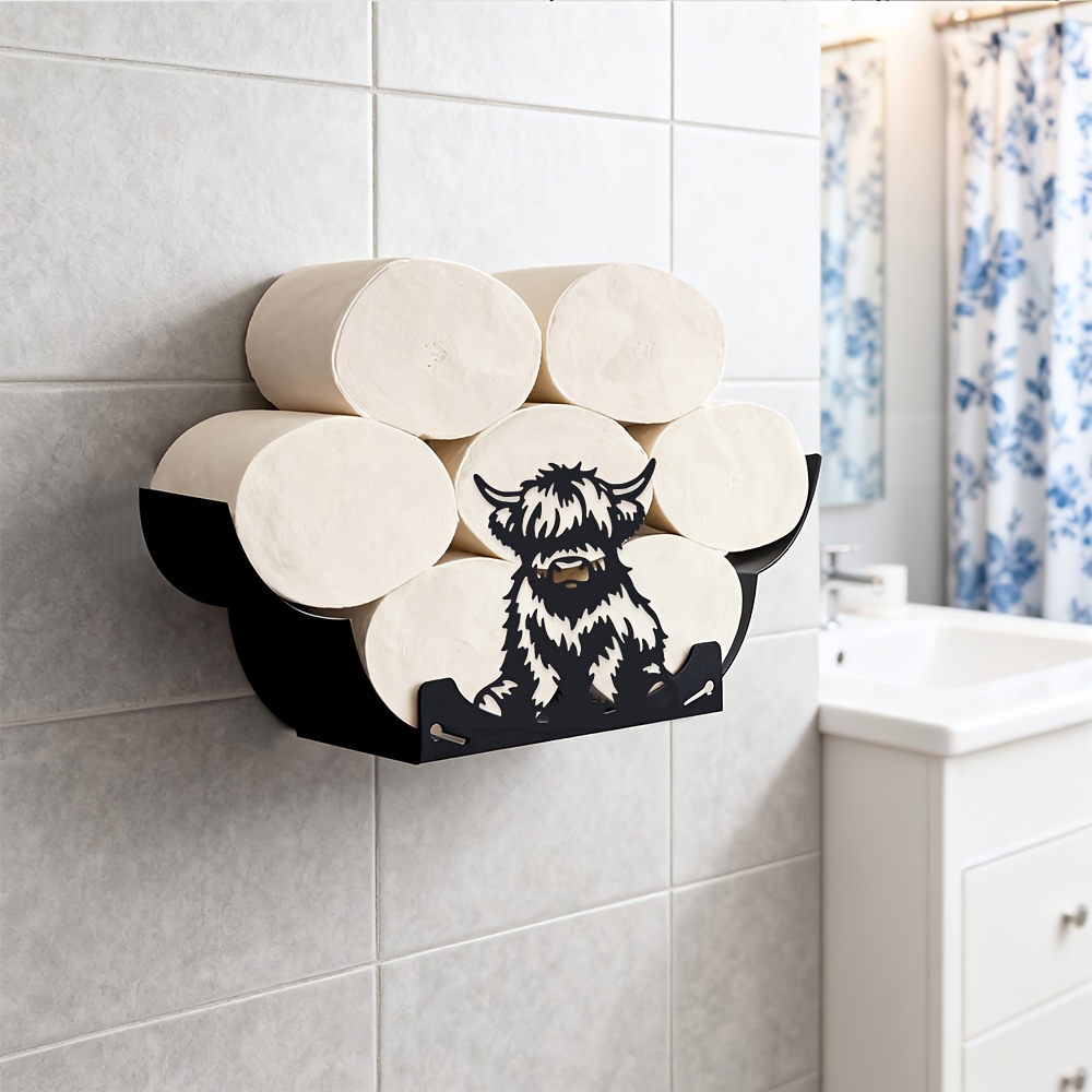 TEMU Bull Tissue Holder, A Diy Decorative Hanging Accessory Suitable For Bathrooms, Kitchens, And Bedrooms. Extendable, Foldable, And Durable, Making