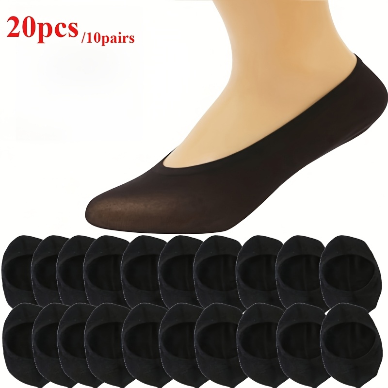 20pcs/10pairs Women's Soft Breathable Ankle Socks Men's High Elasticity Socks, Crew Socks Soft Stretchy Comfortable Breathable Socks, Suitable For Daily Wear For Men And Women