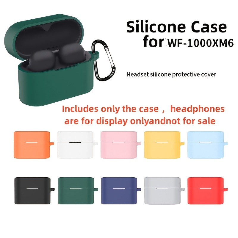 Custodia In Silicone Con Gancio Per Sony WF-1000XM6 – Impermeabile E Antiurto, Colore Arancione - 3