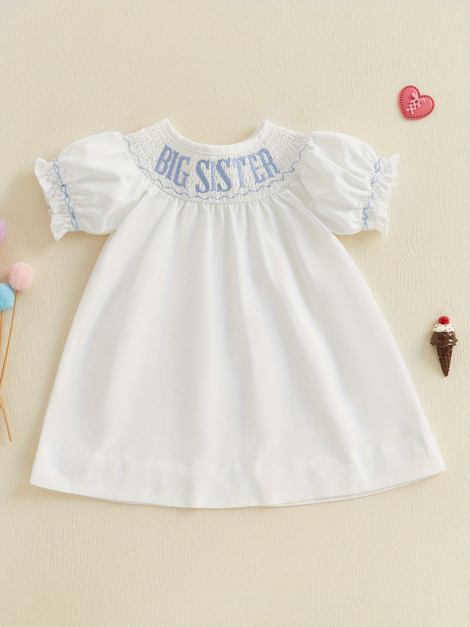 big sister dress flutter sleeves sleeveless - Temu