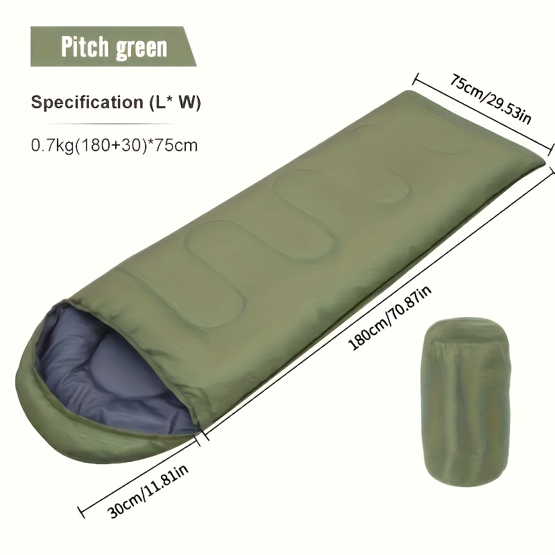 E-shop Pacoone Leichter Camping Schlafsack - Warmes Kühles Umschlagdesign, Kordelzugverschluss, Langlebiges Nylon, Rechteckige Form für Outdoor-Reisen