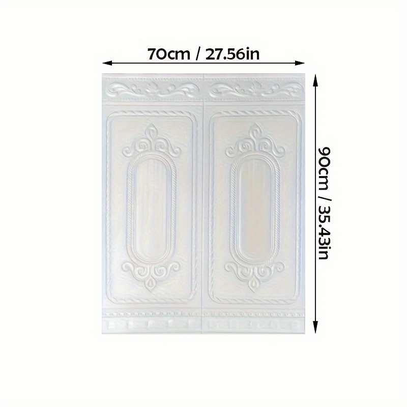 Image of 5pcs 5mm Thick Waterproof And Xpe Material 3d Three-dimensional Wallpaper Wall Skirt Board Self-adhesive Bedroom Wall Decoration Stickers Box Packing