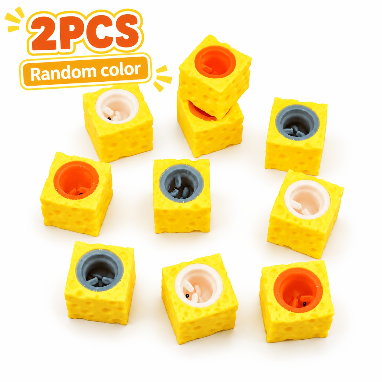 Image of 2/4/5/7/8pcs Multi-item Party Favor Packs:cute Mouse In Squeeze Toy Cute Hidden Animal Hand Play Toy Assorted Random Color Kids Birthday Party Favor Bag Fillers Classroom Reward Christmas