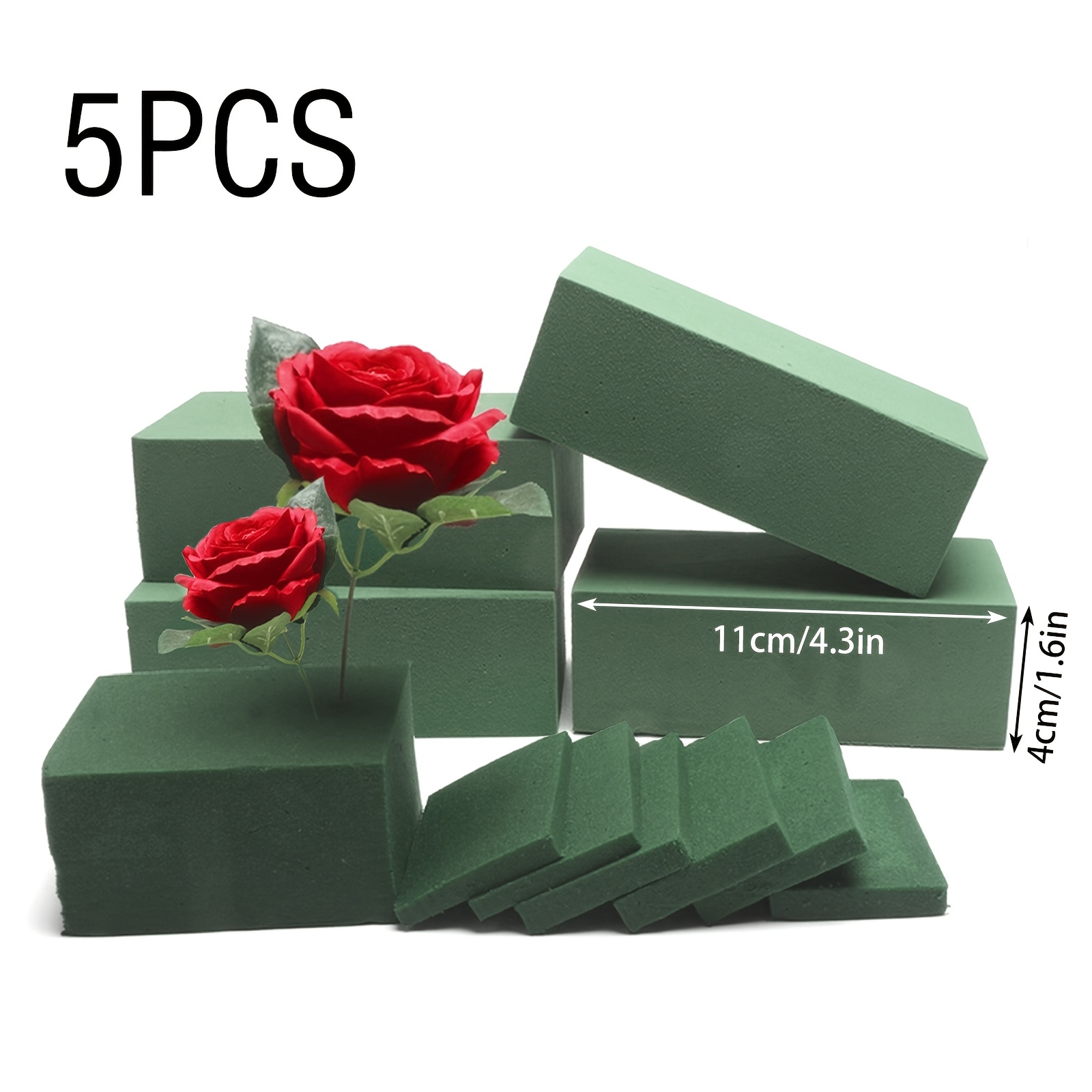 TEMU 5pcs Set Of Blocks, -density Floral Mud, Suitable For Holiday Party Floral Arrangement Tools, Wedding Decoration Supplies, Craft Bouquet