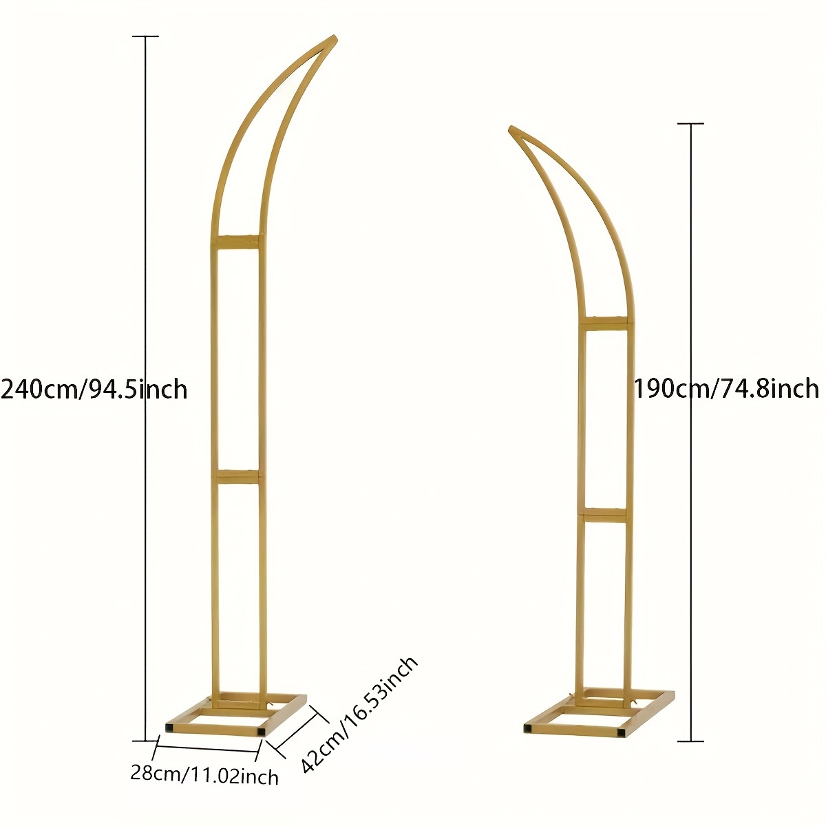 golden metal star moon half arch stand with white fabric draping elegant decor for weddings engagements birthdays christmas and valentine s day party backdrops event decoration festive decor sleek structure moon decor