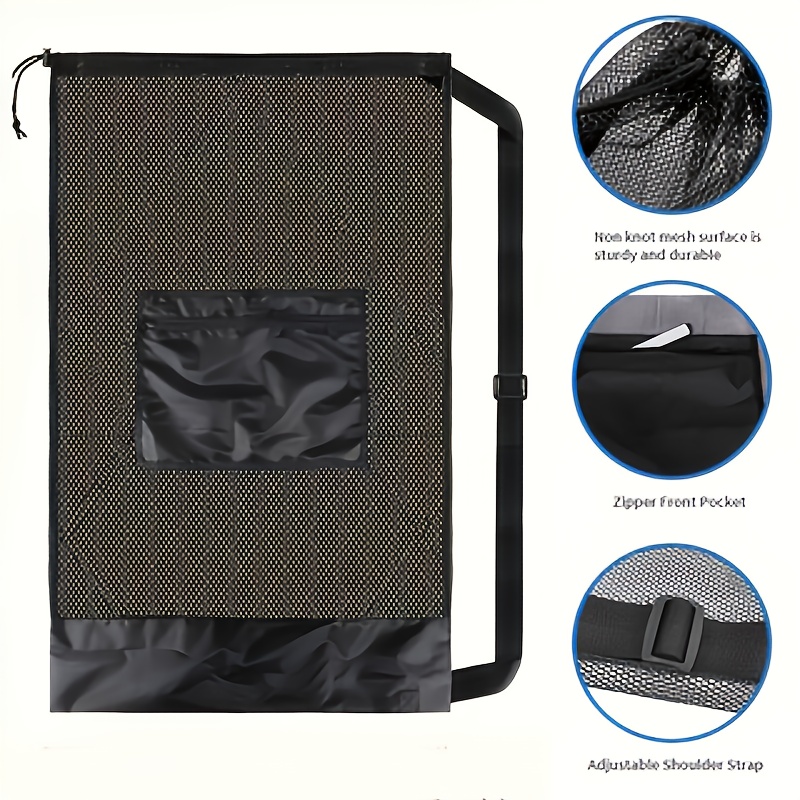 Image of 1 Large-capacity Drawstring Ball Bag For Soccer, Basketball, Tennis, And Volleyball, Sports Equipment Storage Bag, Single-shoulder And Easy To Carry