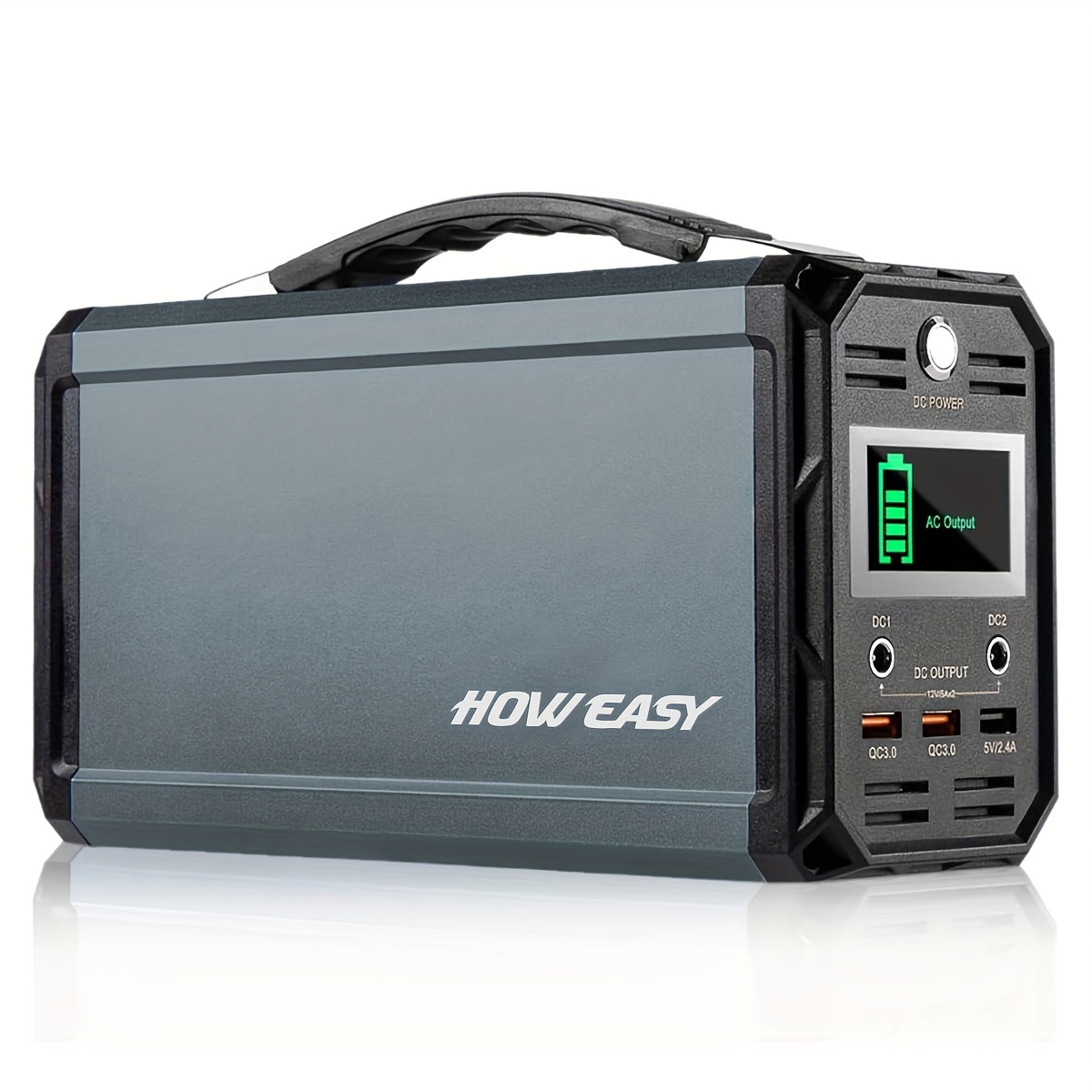 

Howeasy 300w/110v Metal Case Portable Power Supply, 222wh Backup Lithium Battery, Ac Socket/qc 3.0, Suitable For Cpap Home Emergency Outdoor Camping Rv Travel