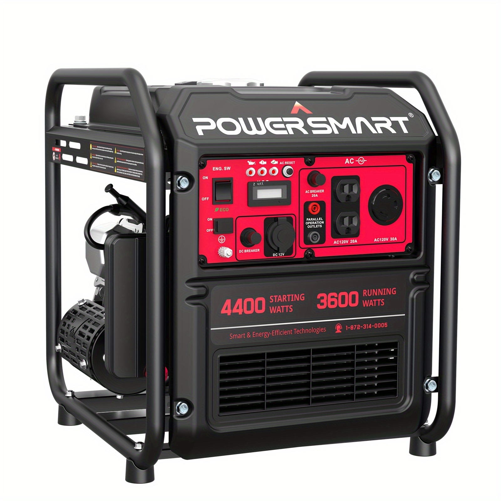 4400 watt portable generator with inverter technology rv ready 30a outlet gas powered epa compliant lightweight quiet for home use camping outdoor details 1