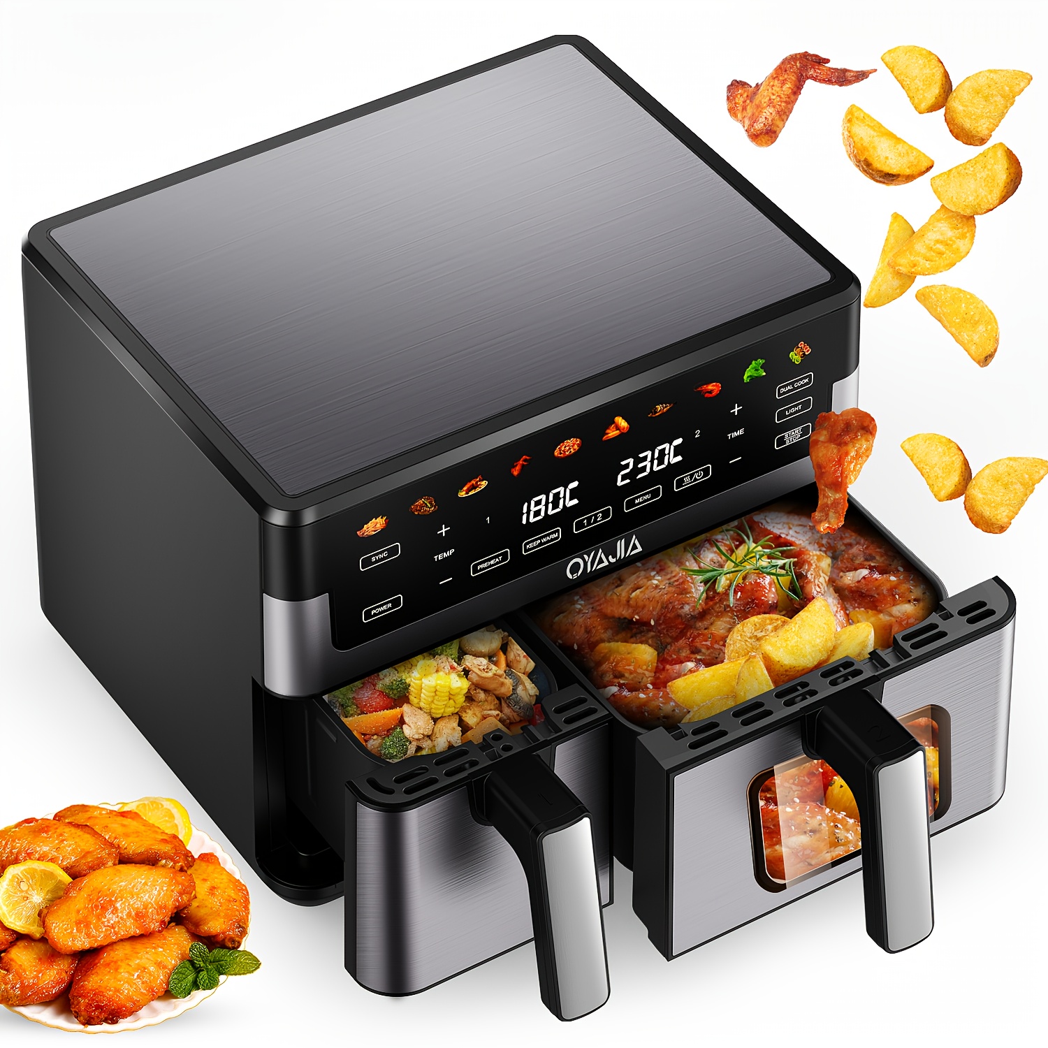 Fritadeira a Ar de 10L com Cestos Duplos