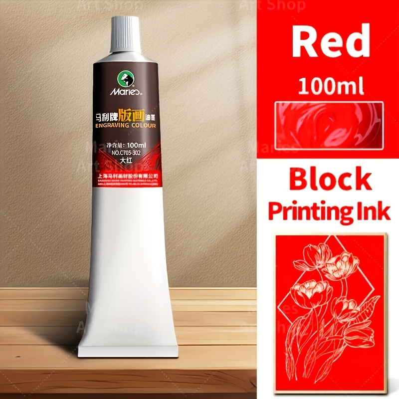 6 Colors Oil-Based Marie's Block Printing Ink, 100 Ml