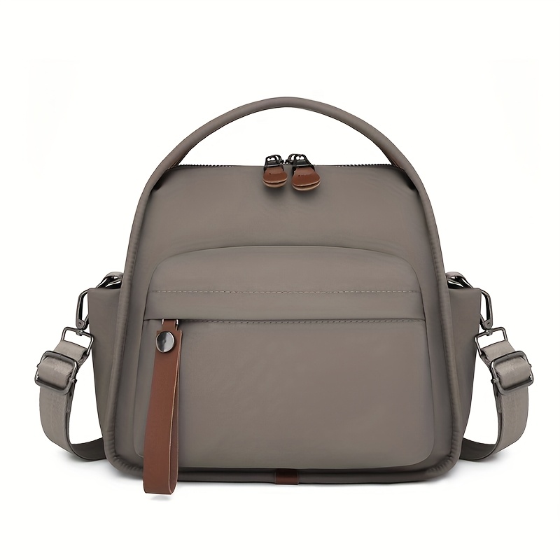 TEMU Nylon Lightweight Women's Shoulder Bag, Practical And Portable High-quality Women's Handbag, Casual Multi Pocket Multi Zipper Commuting Shopping
