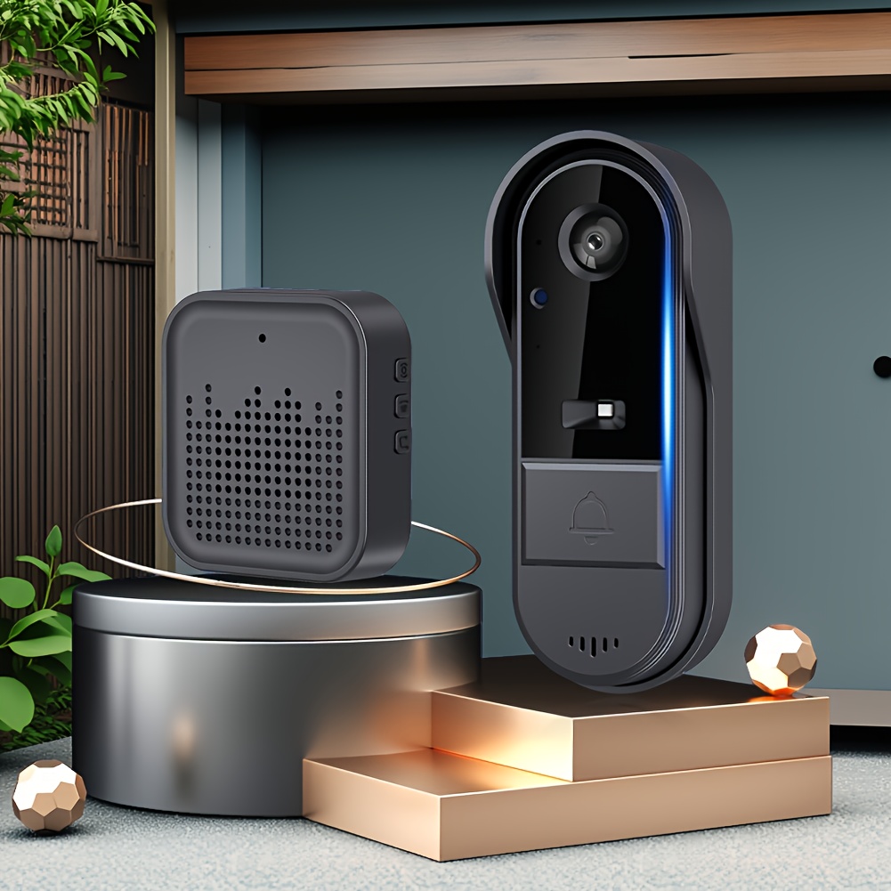 TEMU Wireless Wi-fi Video Doorbell Camera, Video Doorbell Camera Indoor/outdoor, Ai Human Detection And Instant Alerts, 1080p Hd Night Vision, 2-way