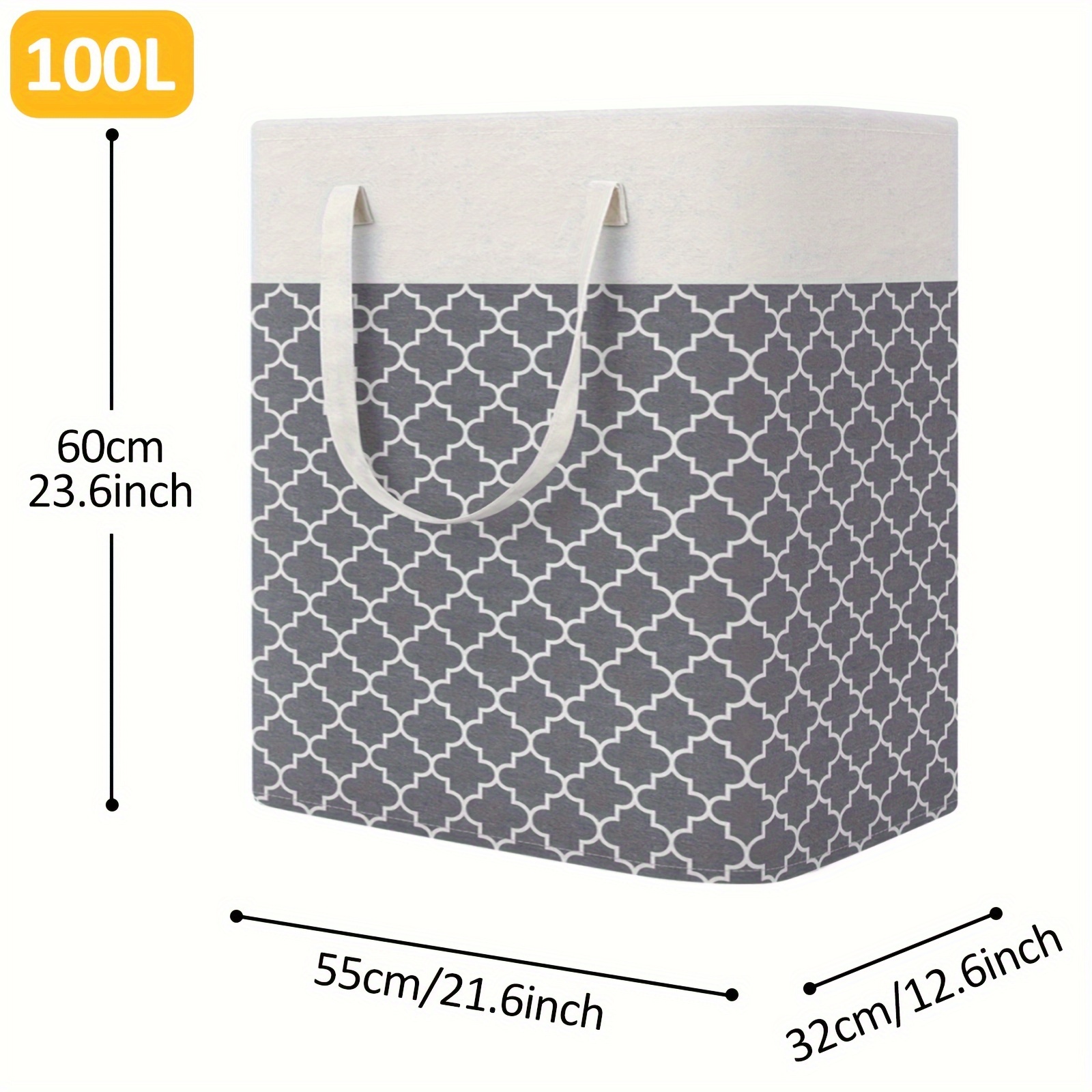 extra large 75l foldable laundry hamper with handles waterproof portable storage basket for clothes toys   dorms and home use   in black grey red blue laundry baskets details 15