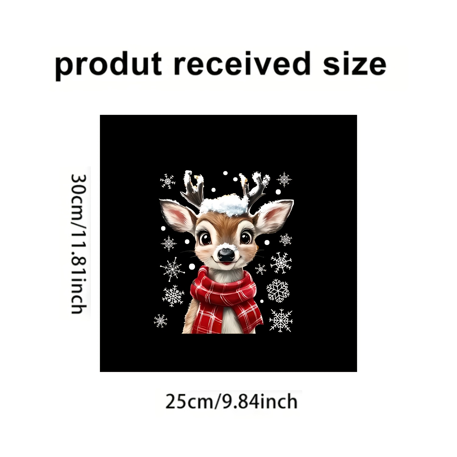 1pc Christmas Scarf Snowflake Fawn Static Cling Window Decal, For Bedroom Living Room Home Display Window Wall Decoration Sticker - Christmas Decorative Sticker, Christmas Atmosphere Decoration