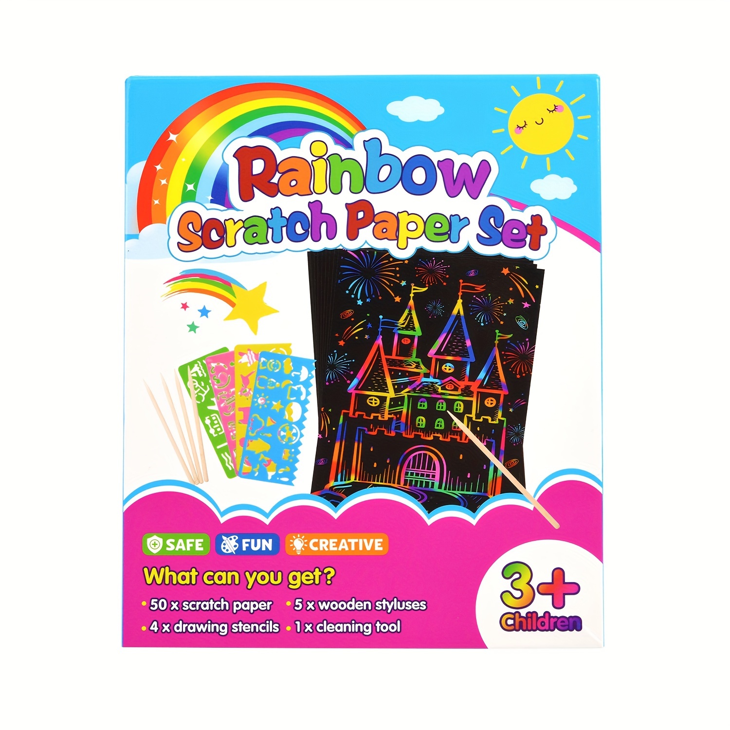 Magic Scratch Off Craft Kit Rainbow Scratch Paper Board - Temu
