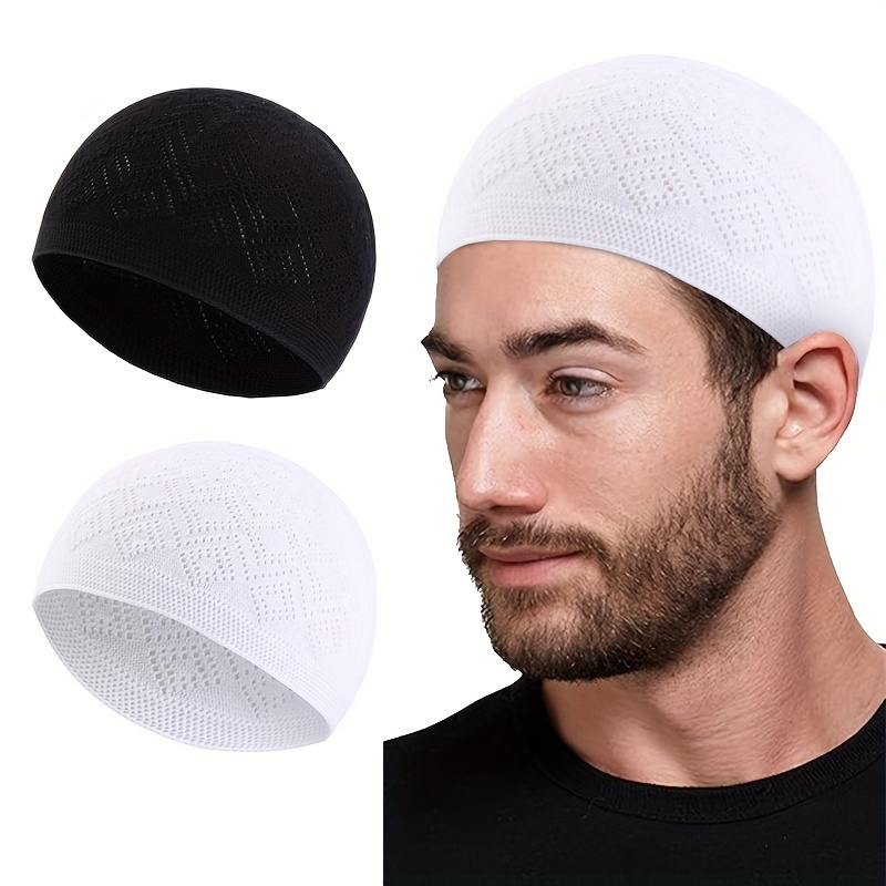 Image of 2pcs Set Kufi Cap Hollow Breathable Wig Cap Hui Cap