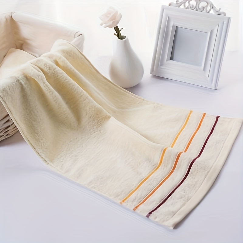 Candy Striped Style Hand Towel, Hand Towel, Foot Towel Soft Absorbent Solid Color Towel
