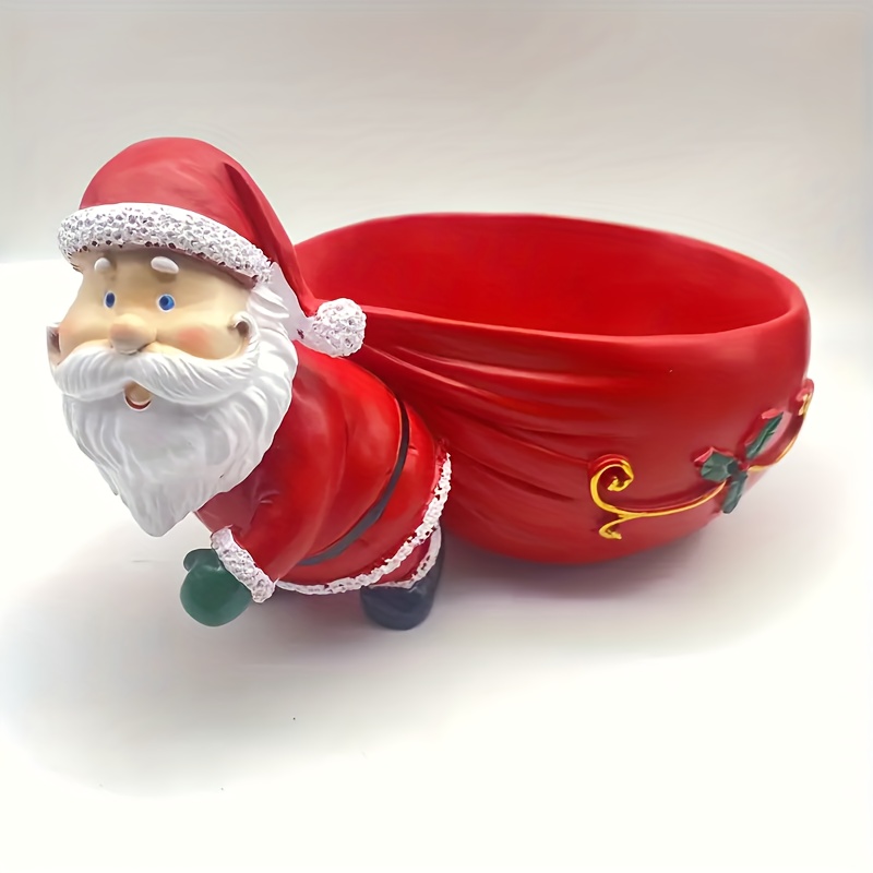 1pc Santa Claus Gift Bag Statue, Decorative Ornament For Entryway And More