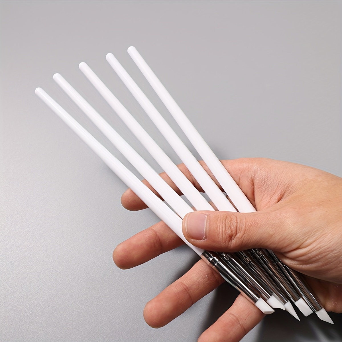 5pcs Nail Art Pen Set with Silicone Pressing Pen