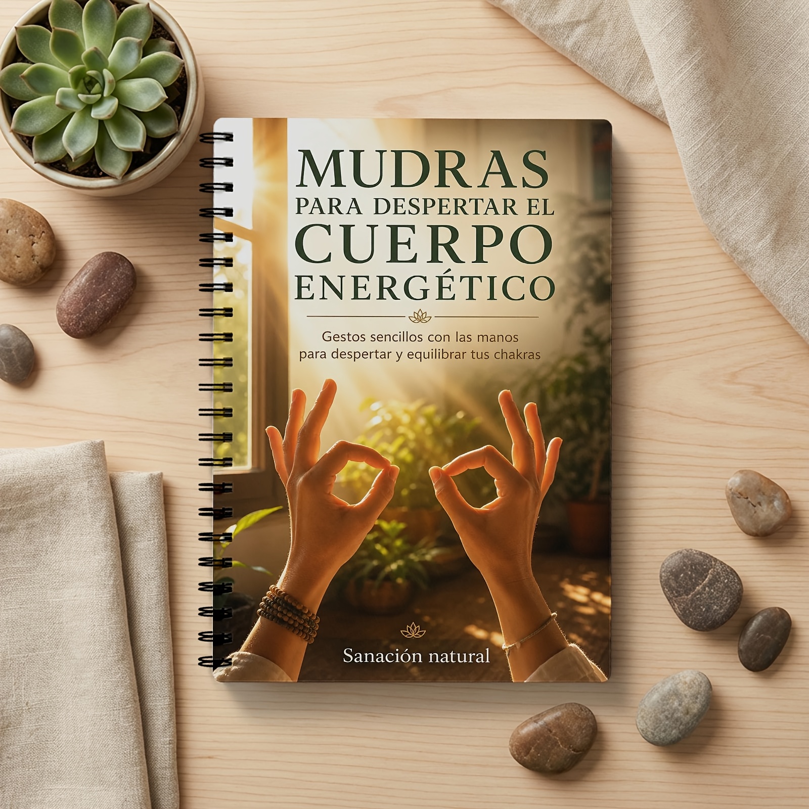 TEMU Versión en español | Cuaderno de postura de manos con ilustrados | Yoga de manos, para limpieza de aura y Kutarin, cuaderno temático de