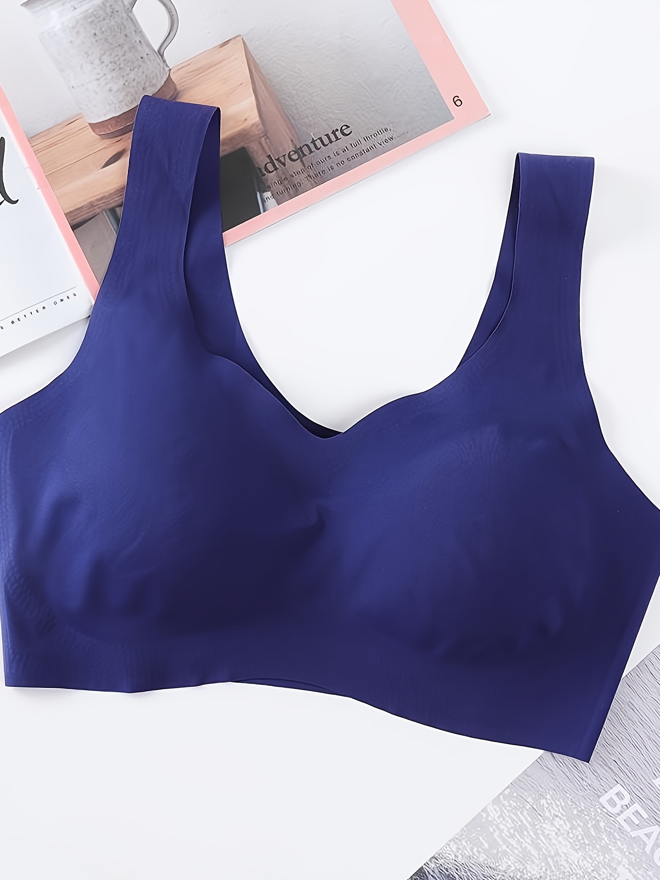 6 pack large size seamless underwear without steel ring beautiful back sports breathable anti sagging sleeping vest style gathered womens bra suitable for leisure and   Product details 5