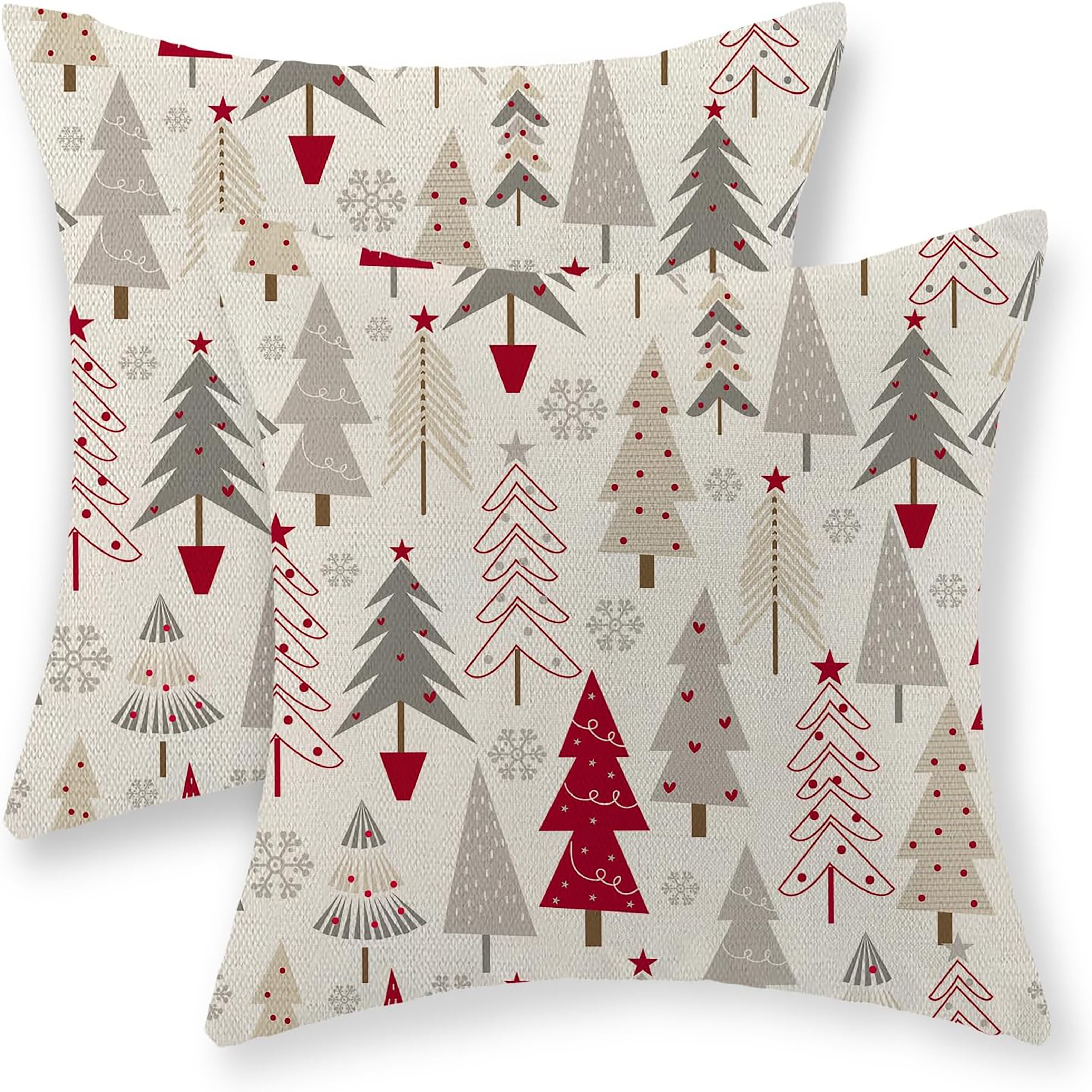 

2pcs Set Christmas - , Linen , Zip - For & Sofa Decor (16x16/18x18/ ), Christmas Decor