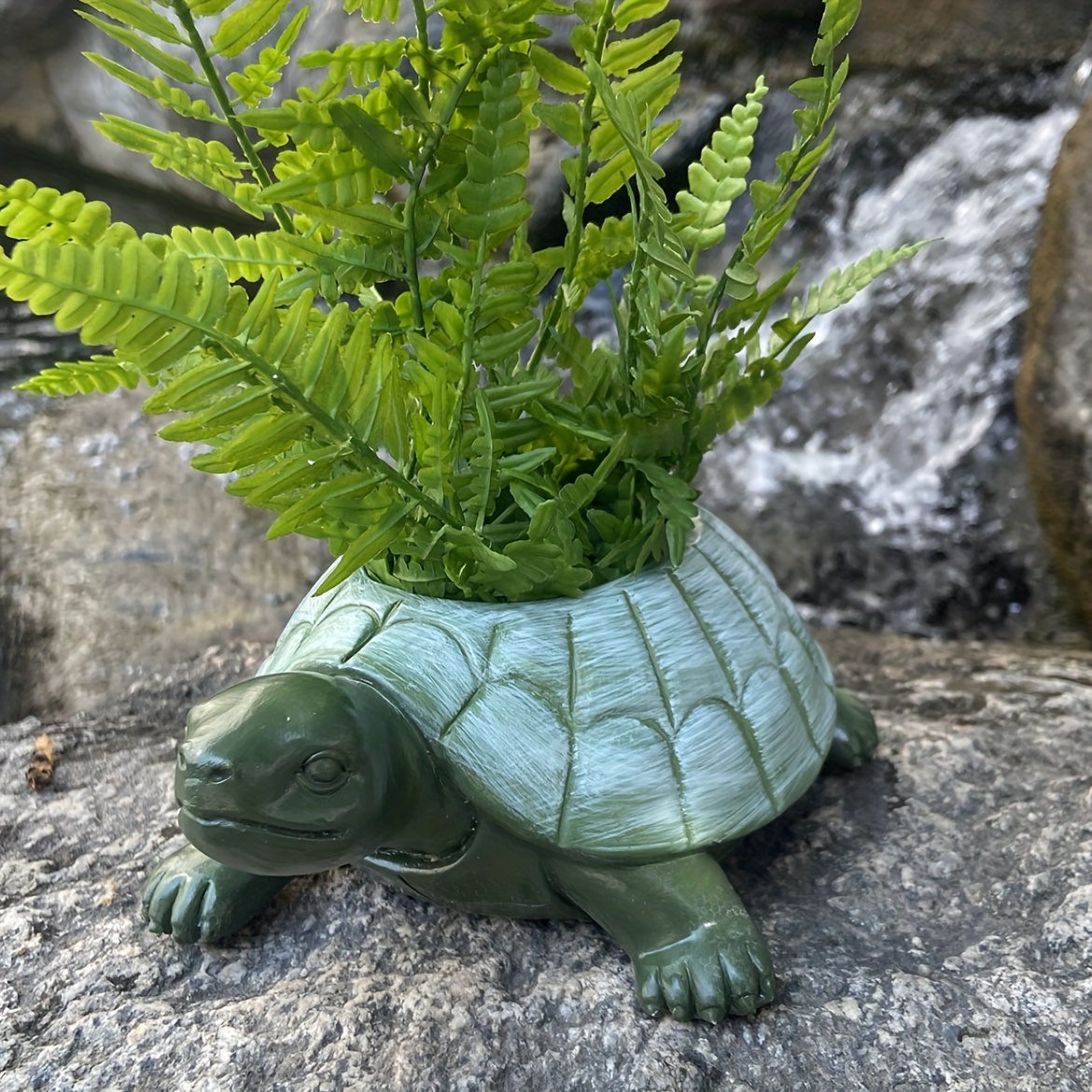 

Charming Turtle Planter - Resin Cartoon Animal Flower Pot For Home, Garden & Balcony Decor