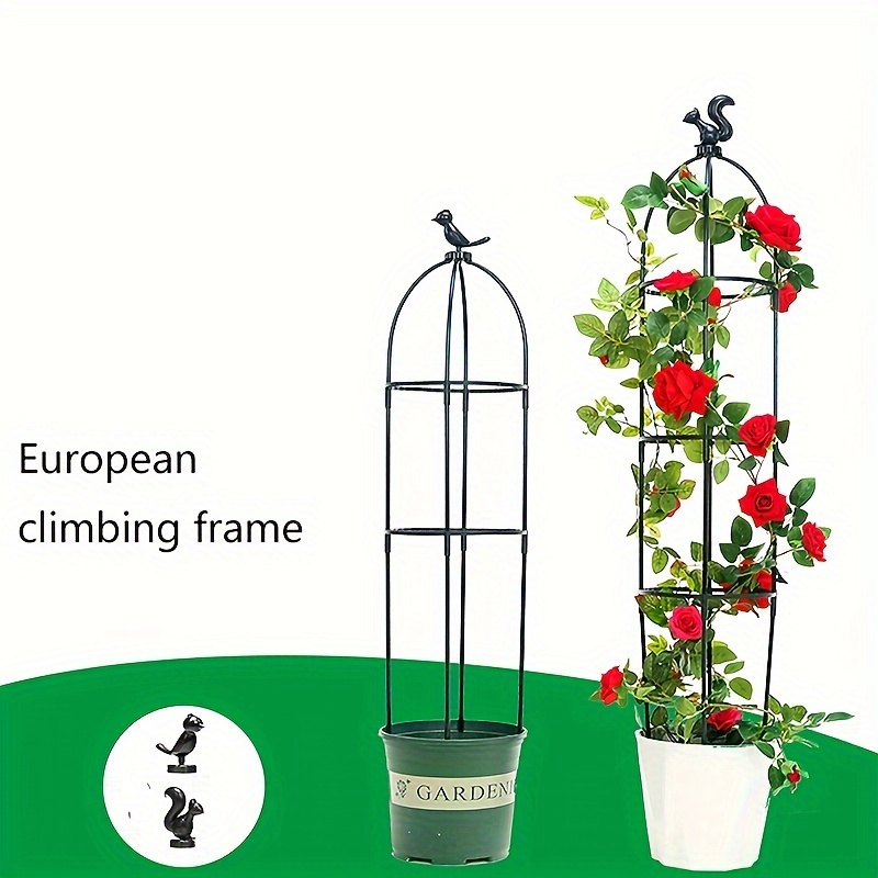 

[1pc Diy Garden Climbing Trellis] 1pc Garden Climbing Decorative Support, Decorative Plastic And Metal Trellis, For Flowers, Vine, With Diy Stake For Tomato Climbing