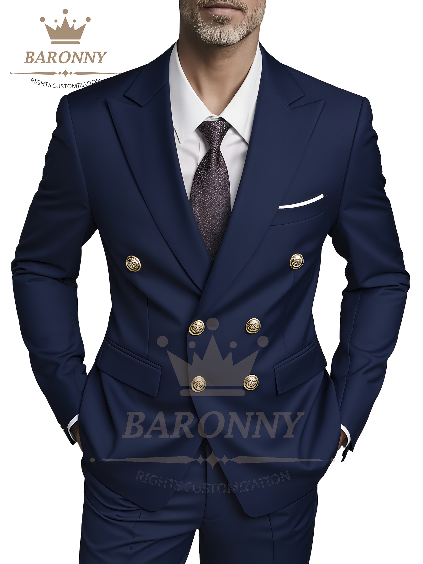 Vyriškas dviejų dalių kostiumas | Komplekte yra švarkas ir kelnės, tinkamas vakarėliams, susibūrimams ir vestuvėms kaip stilingas oficialus drabužis, neelastingas audinys, aukštos atlapai, vienspalvis