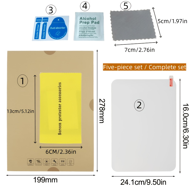 TEMU Tempered Glass Screen Protector Suitable For Tm7, Anti-scratch Anti-fingerprint Screen Cover, Cooking Machine Screen Film