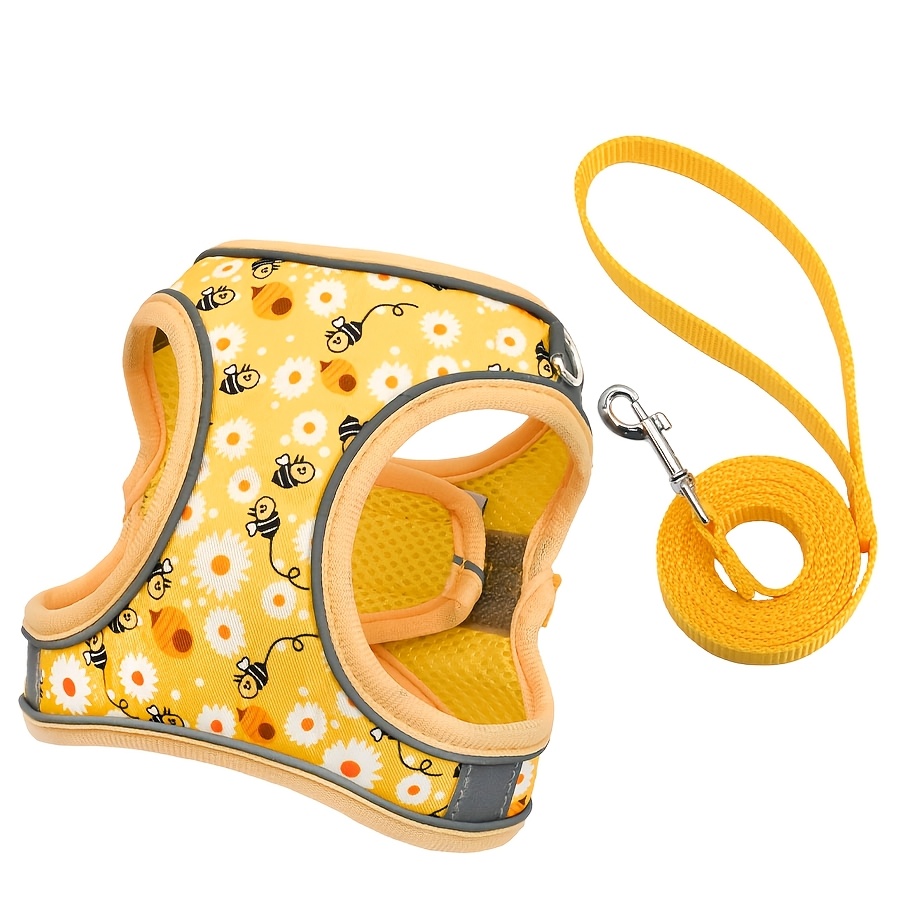 TEMU Dog Harness And Leash Set Features A Breathable Honeycomb Mesh Design To Prevent Overheating And Sweating Reflective Strips Enhance Safety TEMU Dog Harness And Leash Set Features A Breathable Honeycomb Mesh Design To Prevent Overheating And Sweating Reflective Strips Enhance Safety