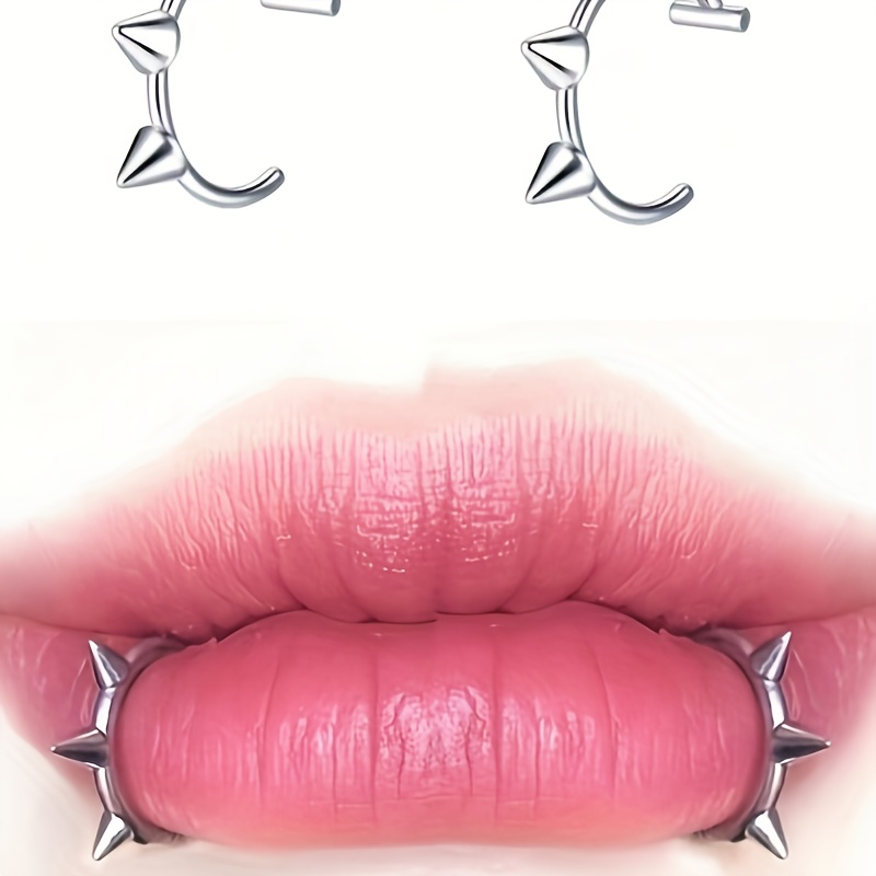 TEMU 2pcs Anillos de Punk Estilo Sin Perforación en Plateado, Anillos de Modernos y Personalizados
