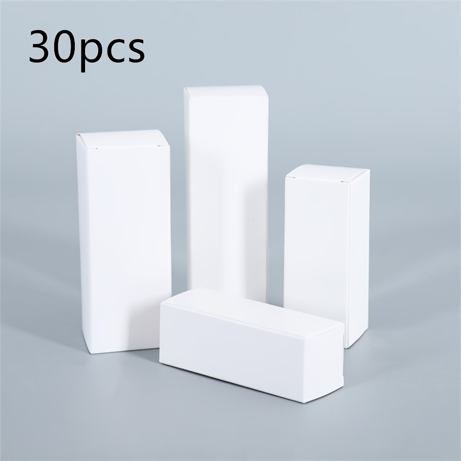 TEMU 30pcs Delicate Paper Boxes White Lipstick Perfume Jewelry Box Travel Sample Diy Suitable For Any Party Birthday Wedding Favor Business Gift Box,