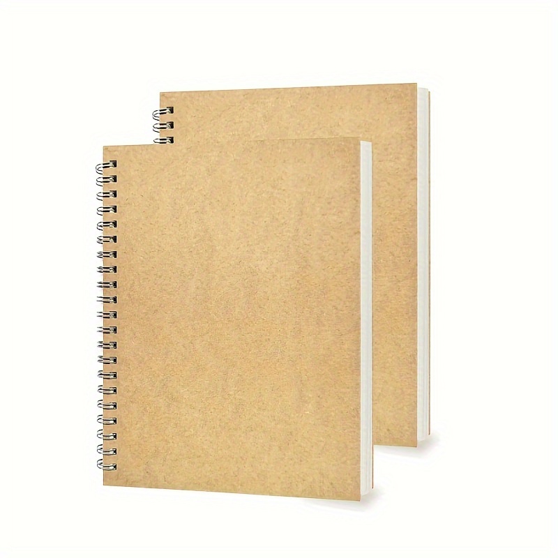 

Spiral Notebooks 2-pack - Ruled Memo Notepad Sketchbook, 120 Pages (60 Sheets), 8.26x5.7" Soft Yellow Cover For Office, Student, Business Diary