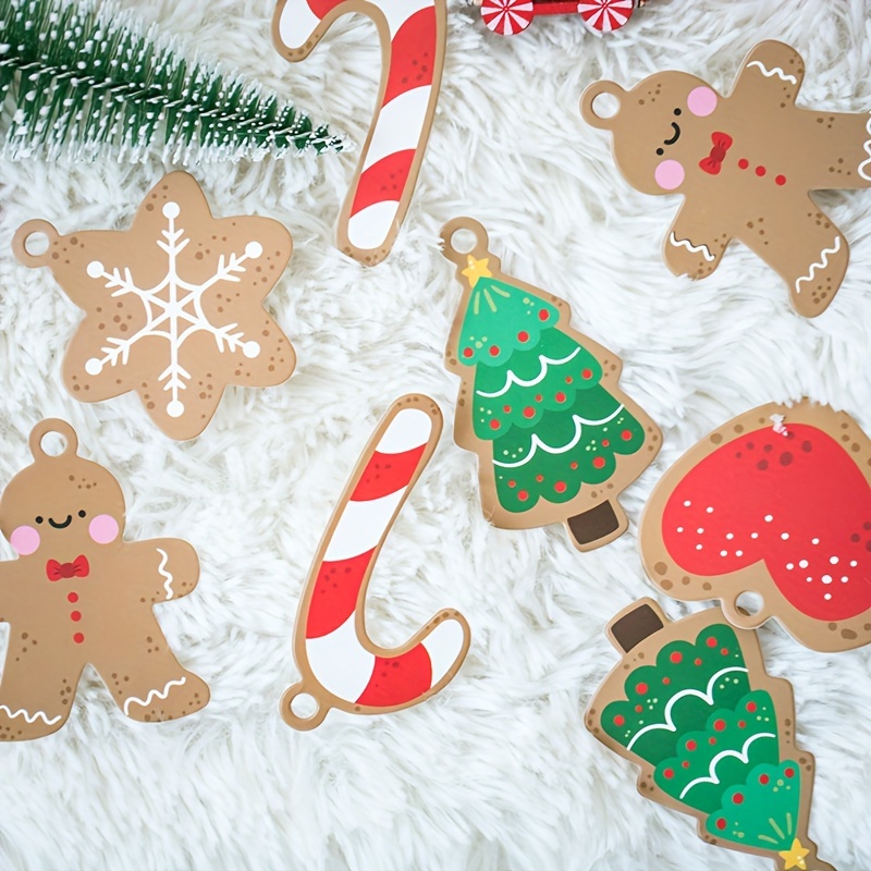 

30pcs Christmas Mini Hanging Tags - Cute Cartoon Designs For Gifts, Greetings & Wishes | Holiday Parties & Office Supplies