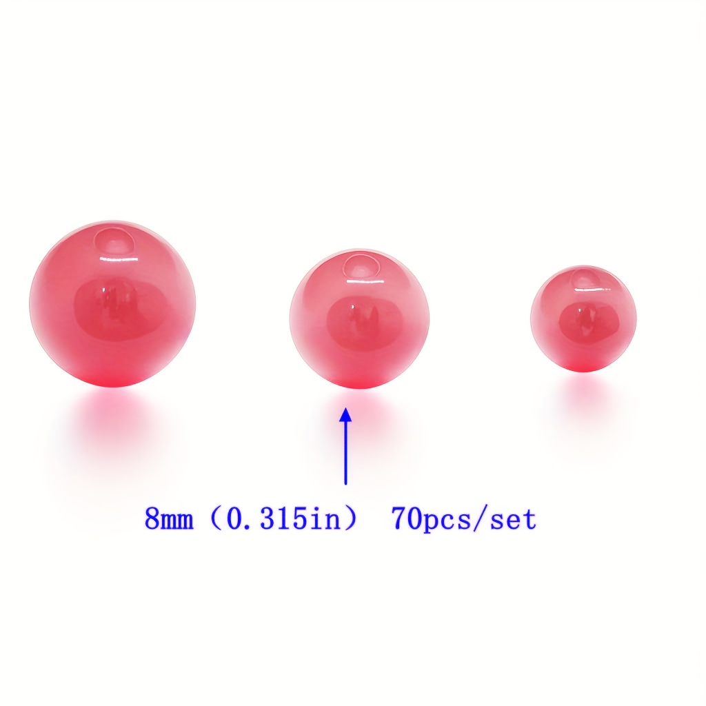 E-shop 90/70/60 Stk. Rosa Simulierte Katzenaugen-Perlen – Pastellrosa bis Weiches Magenta, -Harzperlen mit Mittelloch für DIY-Schmuckherstellung,