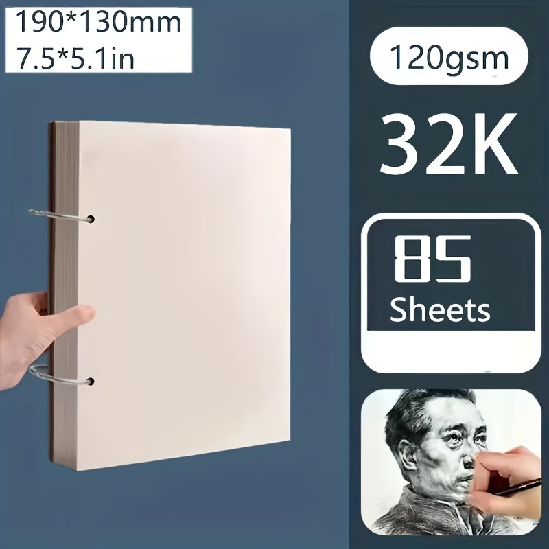 TEMU 's Sketchbook 85 : 16k/32k, Blank -, Durable, Suitable For Drawing And Painting