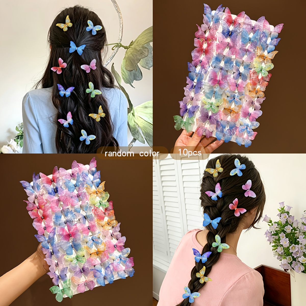 TEMU Random 10-color Hair Clips Hairpins Suitable For Daily Additions