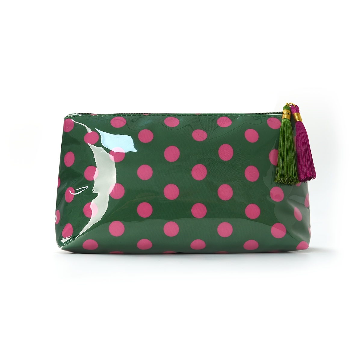 TEMU 1 Borsa cosmetica a con frange di grande capacit�, Borsa da toilette da donna, Borsa portacosmetici portatile, Viaggio di lavoro, Conservazione