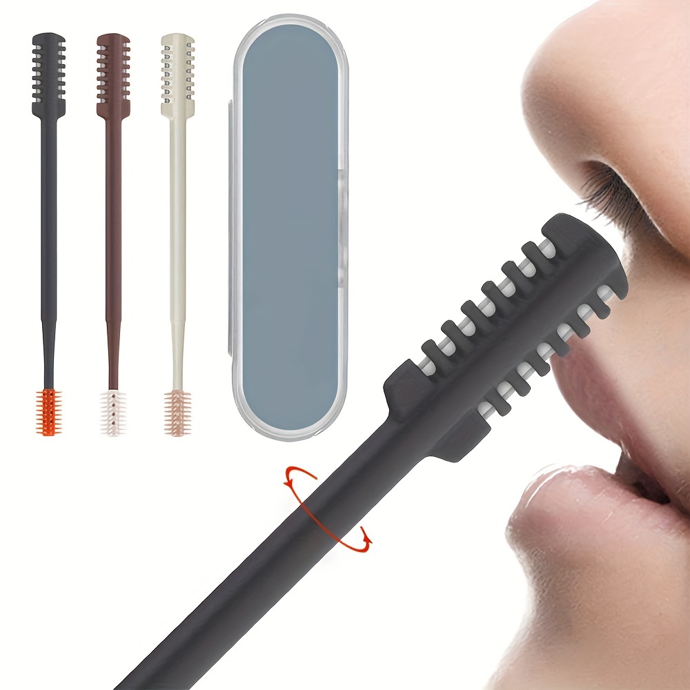 

3-pack Handheld Nose Hair Trimmer, , Portable Nose Hair Clipper For , Battery-free, Plastic Grooming Tool For Ear & Nose Hair Care