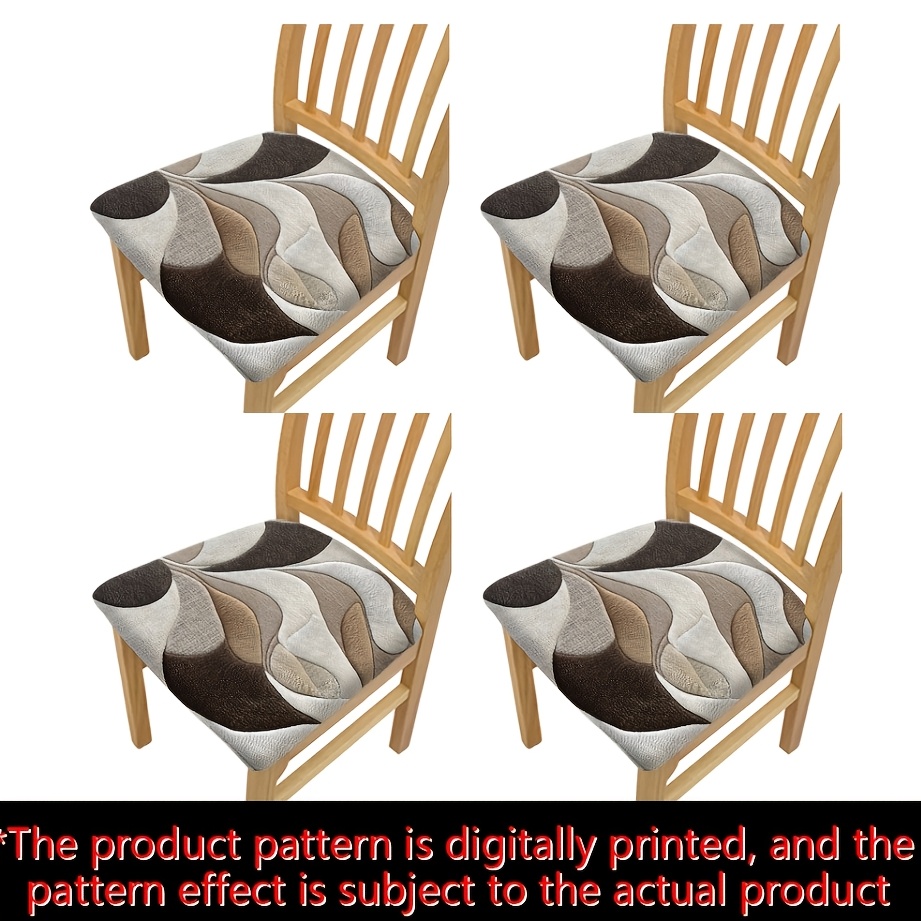 TEMU 2/4/6pcs, 2d Printed Chair Cushion Covers, Featuring A Vintage Soft . Are Hand Washable, Removable, And Machine Washable, Suitable For , Perfect