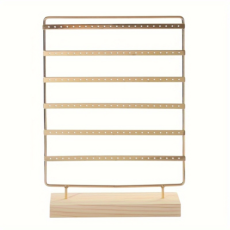Porte-boucles D'oreilles AURSTORE - Support Avec 60 Trous - Or - Range Et Organise Tes Bijoux Facilement