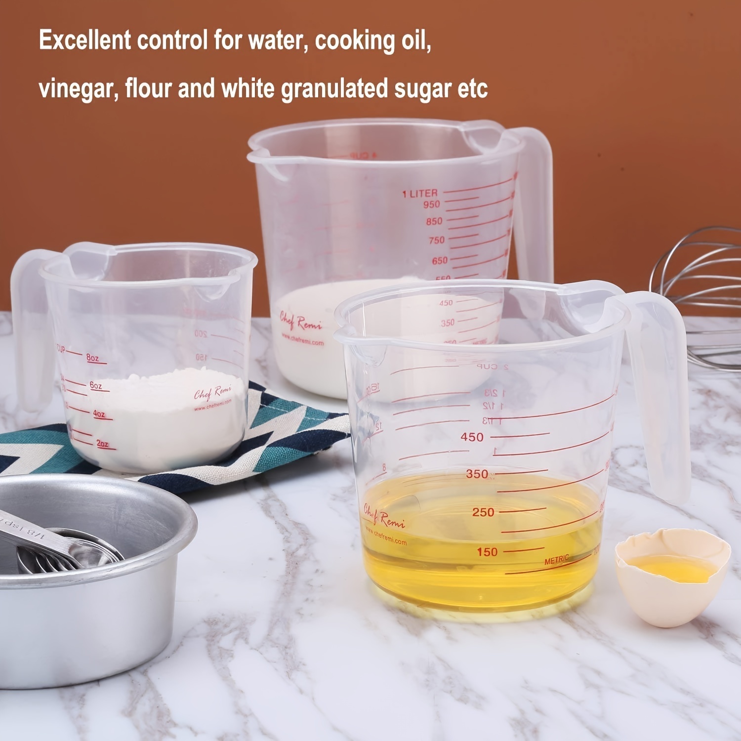 

1pc Measuring Cup, Plastic Liquid Measuring Cups, Kitchen Liquid Measuring Cups, Measuring Cup For Baking Cooking, Essential Kitchen Tools, Kitchen Stuff