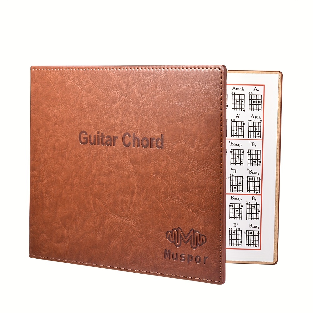 TEMU Guitar Chord Book: Portable 6-string Chord Diagrams For Acoustic, Classical, And Electric Guitars - Abs Resin Cover