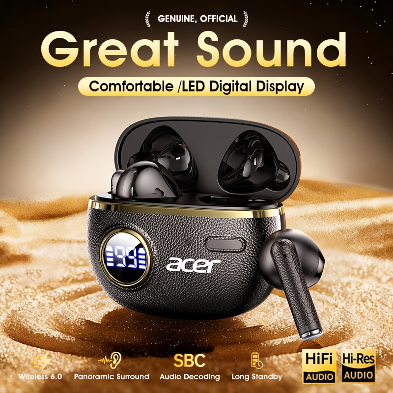 Artikelbild [echte  -marke] tws kabellose kopfhörer,    -high-fidelity-soundqualität, hochauflösende audio-dekodierung, extrem lange standby-zeit, digitales display, bequemes in-ear-design, stabile  , gaming mit geringer latenz, kompatibilität mit mehreren geräten, mobiltelefon/ 