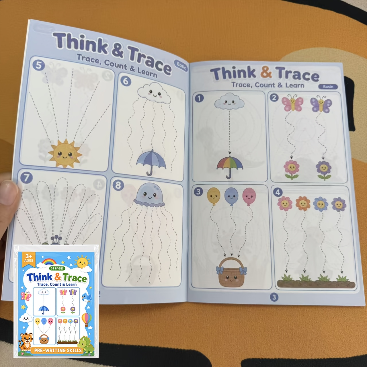 TEMU Cahier d'exercices de du crayon de 32 pages pour enfants, traçage de et de de base à avancées, 'activités de de l'écriture manuscrite