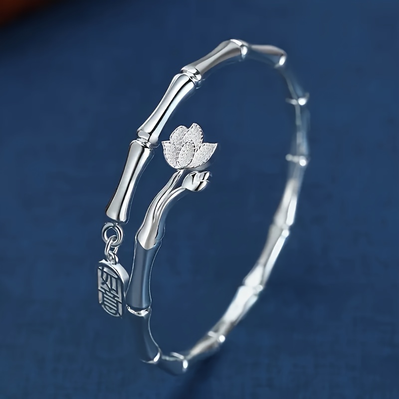 

Chinese S999 23g Bracelet For Women - & Lotus Wishing For - Unique New , & For